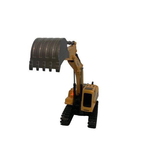 Remote Control Excavator Toy Working Arm Tracks Power Construction Yellow Black - Picture 4 of 12